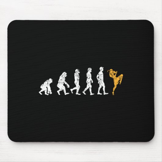 Lustiges Evolution-Kickbox-Geschenk Muay Thai Mousepad (Vorne)