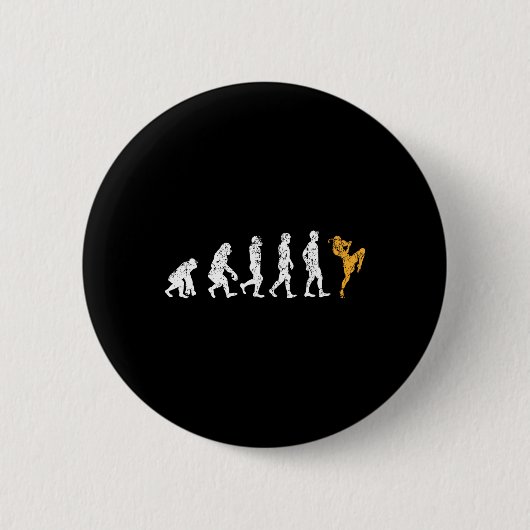 Lustiges Evolution-Kickboxen-Geschenk Muay Thai Button (Vorderseite)