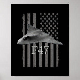 Lustiges F47-Kampfjet Trump-Shirt F-47-Jet-Kampfje Poster