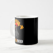 Lustiges F-caw-f Don't Be A Chicken Fcawf Schwarze Kaffeetasse (Vorderseite Links)