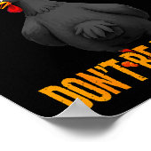 Lustiges F-caw-f Don't Be A Chicken Fcawf Schwarze Poster (Ecke)