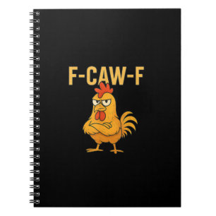 Lustiges F-Caw-F Huhn F-Caw-F Huhn Hahn Meme Notizblock
