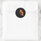 Lustiges F-Caw-F Huhn F-Caw-F Huhn Kreatives Casua Runder Aufkleber (Tasche)