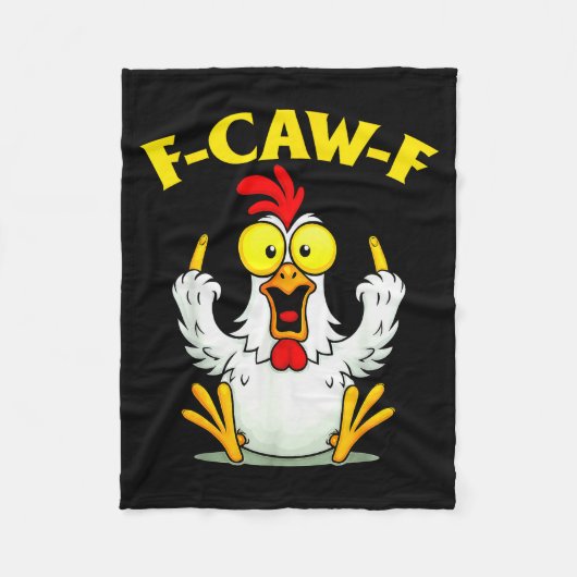 Lustiges F-caw-f Huhn Fcawf Huhn Fleecedecke (Vorderseite)