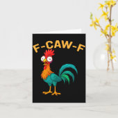 Lustiges F-caw-f Huhn Fcawf Huhn Karte (Gelbe Blume)