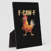 Lustiges F Caw F Huhn Retro-Design Fotoplatte (Seite)