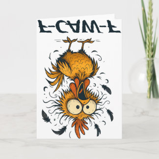 Lustiges F-caw-f Huhn Vogel F-caw-f Grafik für Män Karte