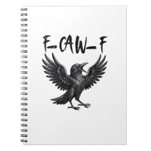 Lustiges F-Caw-F-Raben-Vogel-Krähen-Grafik F-Caw-F Notizblock