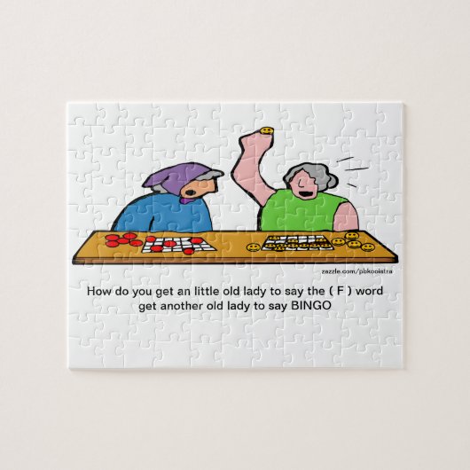 Lustiges f-Wort-Bingo-Cartoon-Puzzlespiel Puzzle (Horizontal)