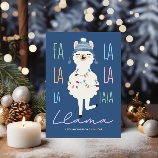 Lustiges Fa La La Llama Fleece Navidad Weihnachten