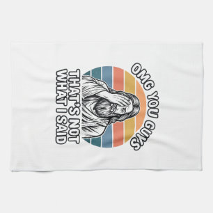 Lustiges Facepalm Retro Zitat Vintage Gravur Shirt Geschirrtuch