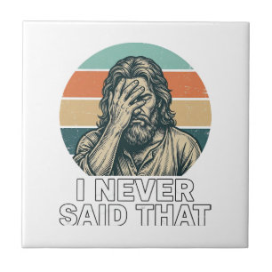 Lustiges Facepalm Vintage Gravur Zitat Design_1 Fliese