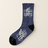 Lustiges Fahrrad, das auch an mich Zitat-Blau Socken (Links - Außen)