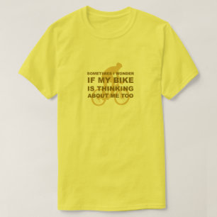Lustiges Fahrrad denkt an mich auch radfahrengelb T-Shirt