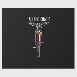 Lustiges Fahrrad, ich bin der Motor Geschenkpapier