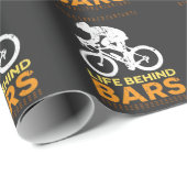 Lustiges Fahrrad-"Leben hinter Gittern-" Geschenkpapier (Rolleneckpunkt)