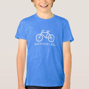 Lustiges Fahrrad T-Shirt für Kinder So rolle ich Tri-Blend Shirt