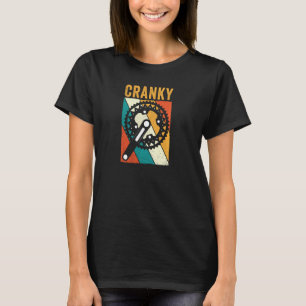 Lustiges Fahrrad Vintage mürrische Fahrradliebhabe T-Shirt