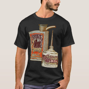 Lustiges Fahrrad Vintage-Spermazöl-Dosen Radfahren T-Shirt