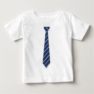 Lustiges Fake-blaue gestreifte Krawatte Baby T-shirt