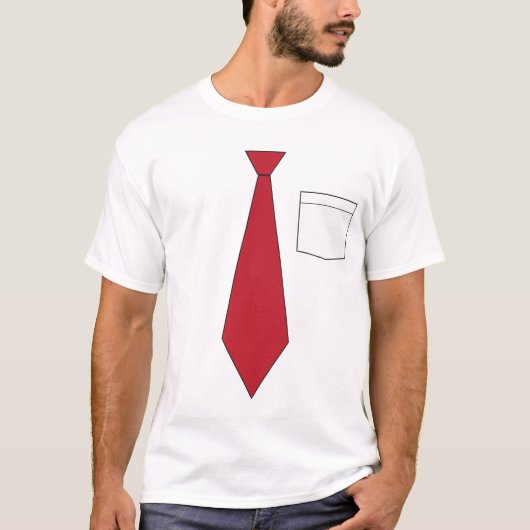 Lustiges Fake-rotes Krawatten-Shirt T-Shirt (Vorderseite)