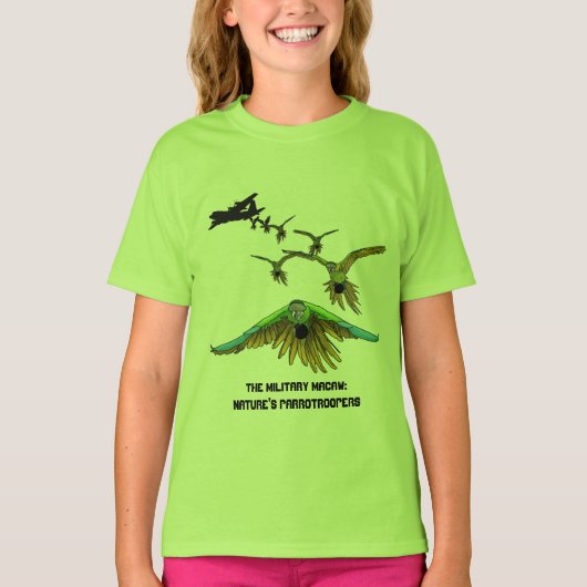 Lustiges Fallschirmjäger Parrotrooper Macaw-Shirt T-Shirt (Vorderseite)