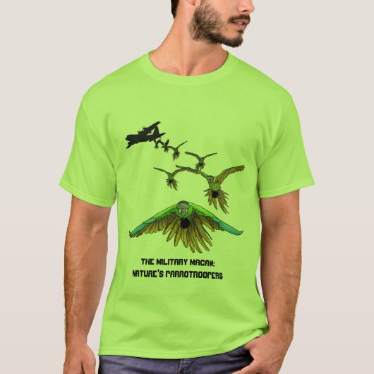 Lustiges Fallschirmjäger Parrotrooper Macaw-Shirt T-Shirt (Vorderseite)