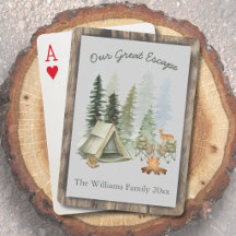 Lustiges Familienspiel Camping-Urlaub Spielkarten