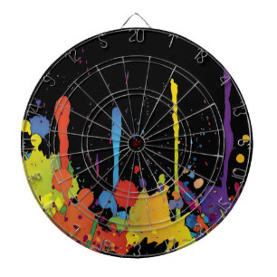 LUSTIGES FARBspritzen II + Ihr backgr. u. Ideen Dartscheibe