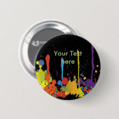 LUSTIGES FARBspritzen II + Ihr backgr. u. Text Button (Vorne & Hinten)