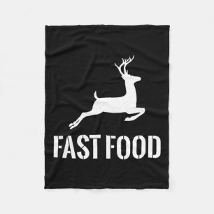 Lustiges Fast-Food-Jägerhirsch-Geschenk für Jäger Fleecedecke