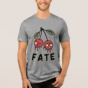 Lustiges Fate Cherry Skull Unisex T-Shirt Tri-Blend Shirt