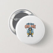 Lustiges Faultier - Alle Augen auf mich - Vintage- Button (Vorne & Hinten)