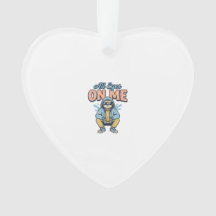 Lustiges Faultier - Alle Augen auf mir - Vintage-V Ornament