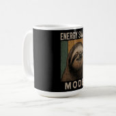 Lustiges Faultier Energie-Spar-Modus Retro-Design Kaffeetasse (Vorderseite Links)