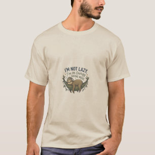 Lustiges Faultier Energie-Sparmodus T-Shirt Süß