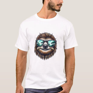 Lustiges Faultier-Grafik mit Sonnenbrille, Männer  T-Shirt
