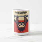 Lustiges Faultier-Gym-Motivationsposter - Langsame Kaffeetasse (Mittel)