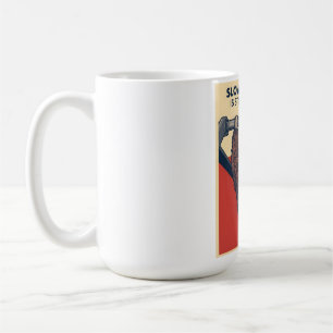 Lustiges Faultier-Gym-Motivationsposter - Langsame Kaffeetasse