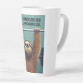 Lustiges Faultier-Gym-Motivationsposter - Langsame Milchtasse (Rechte Ecke)