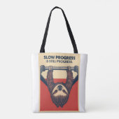 Lustiges Faultier-Gym-Motivationsposter - Langsame Tasche (Rückseite)