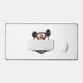 Lustiges Faultier-Gym-Shirt Vintage Stark und Lang Schreibtischunterlage (Tastatur & Maus)