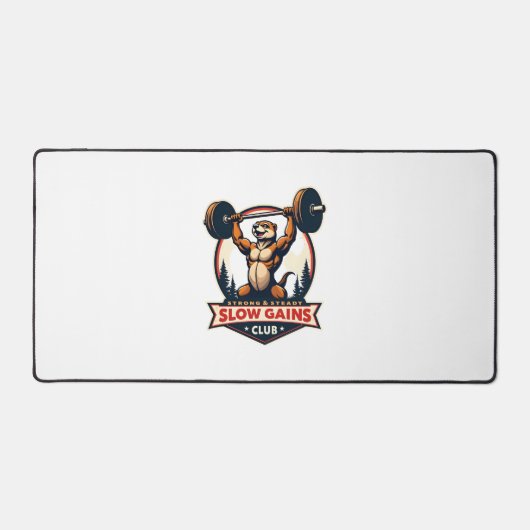 Lustiges Faultier-Gym-Shirt Vintage Stark und Lang Schreibtischunterlage (Vorderseite)