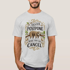 Lustiges Faultier Niemals Aufschieben Lustiges Zit T-Shirt