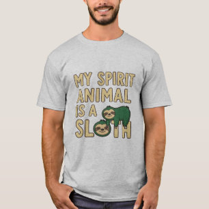 Lustiges Faultier Spirit Animal T-Shirt Herren Bas