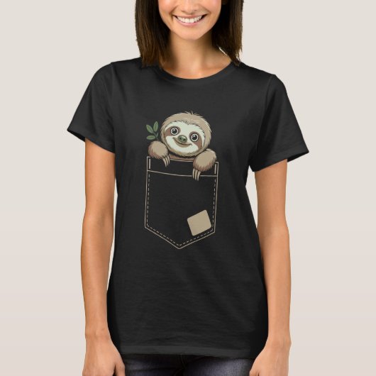 Lustiges Faultier Tier T-Shirt (Vorderseite)