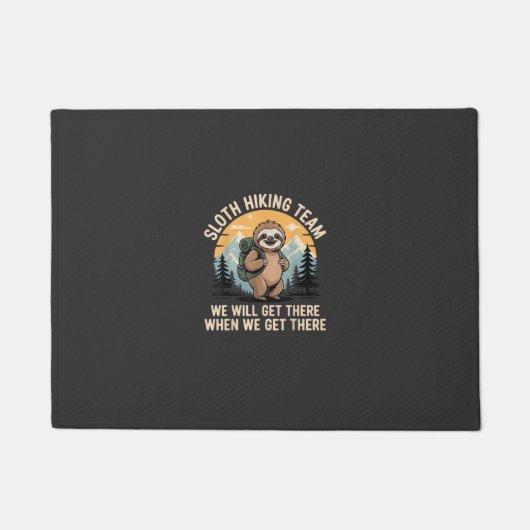 Lustiges Faultier Wander T-Shirt_2 Fußmatte (Vorderseite)