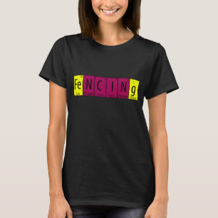 Lustiges Fecht-T-Shirt I Periodische Elemente Nerd T-Shirt
