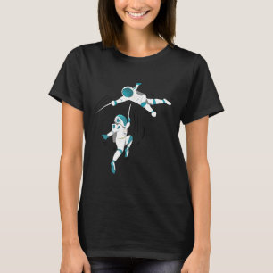 Lustiges-Fechten-im-Weltraum-Geschenk-für-einen-Fe T-Shirt