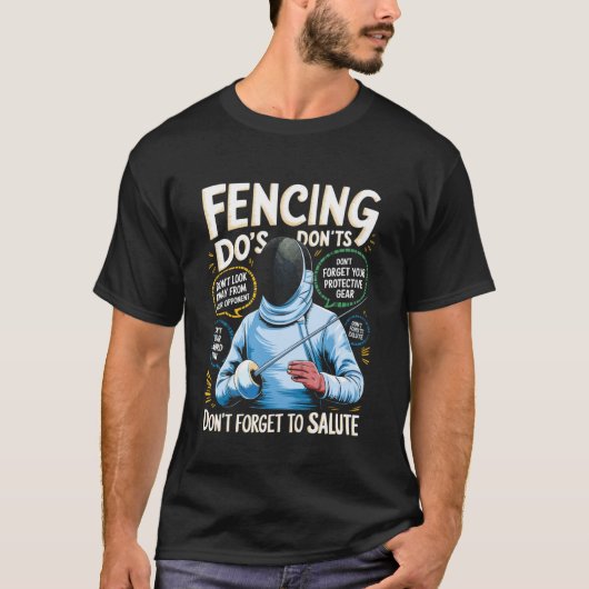 Lustiges Fechten T-Shirt (Vorderseite)